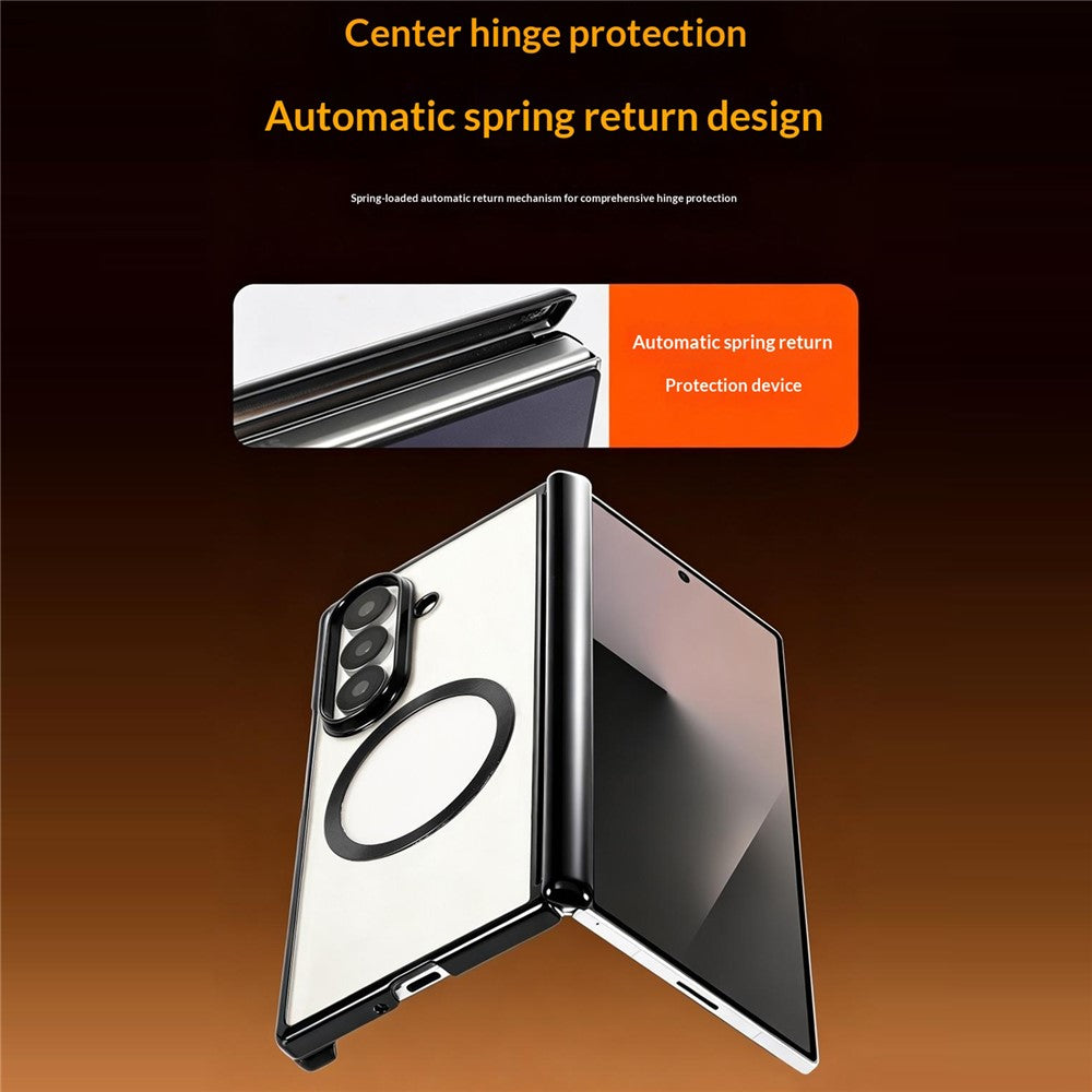 For Samsung Galaxy Z Fold8 Ultra Magnetic Case Electroplating CD Vein PC Phone Cover
