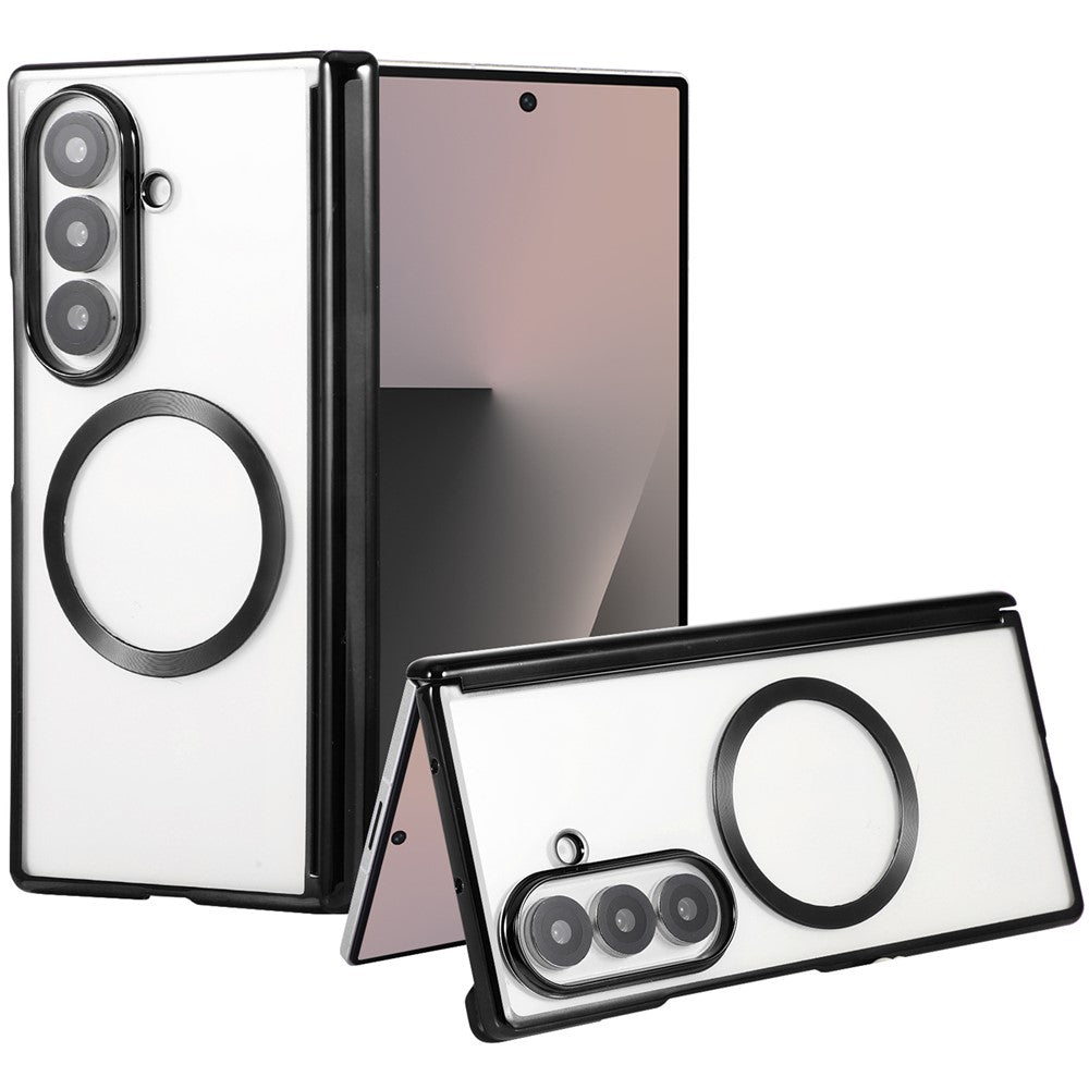 For Samsung Galaxy Z Fold8 Ultra Magnetic Case Electroplating CD Vein PC Phone Cover