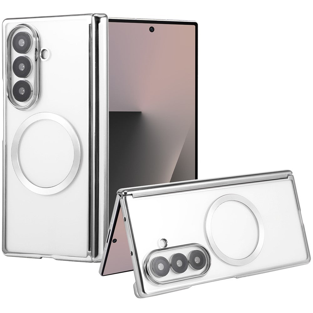 For Samsung Galaxy Z Fold8 Ultra Magnetic Case Electroplating CD Vein PC Phone Cover