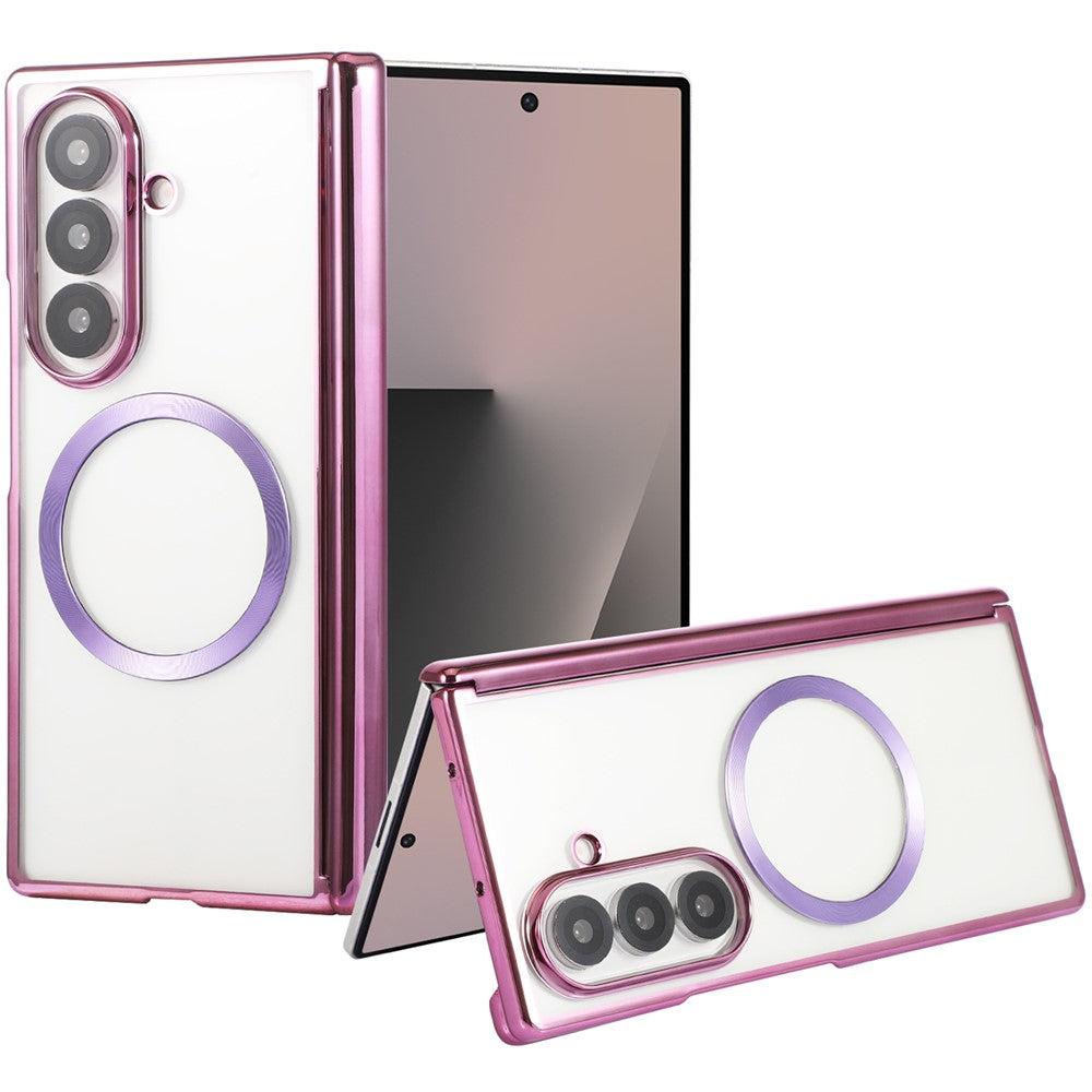 For Samsung Galaxy Z Fold8 Ultra Magnetic Case Electroplating CD Vein PC Phone Cover