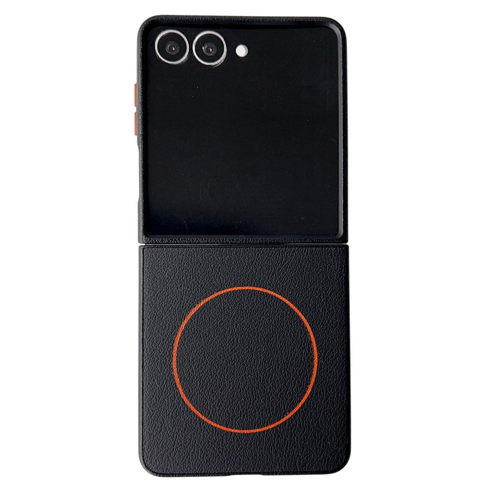 For Samsung Galaxy Z Flip8 Magnetic Case Leather + PC Phone Cover