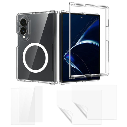Galaxy Z Fold8 – Magnetische transparente Handyhülle aus Acryl, PET, gehärtetem Glas und TPU, mit Displayschutz