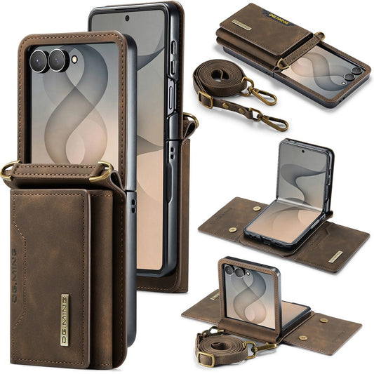 Galaxy Z Flip8 – Handyhülle aus Kunststoff und PU-Leder, mit Ständer, mit Kartenfach