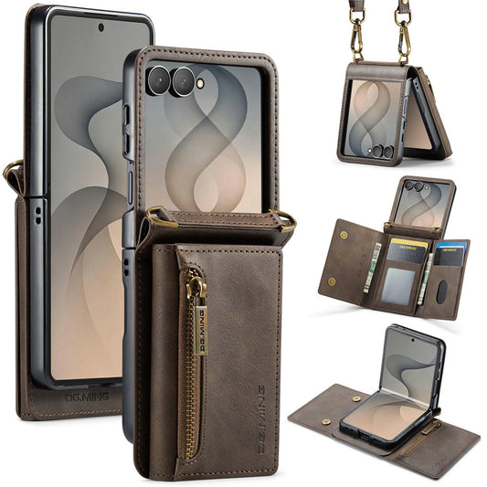 Galaxy Z Flip8 – Wallet-Handyhülle aus Kunststoff und PU-Leder, mit Kartenfach, mit RFID-Schutz