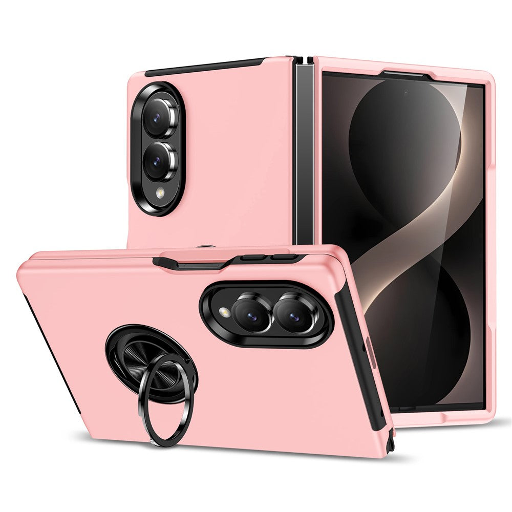 For Samsung Galaxy Z Fold8 Case PC + TPU Phone Cover with Rotatable Ring Holder