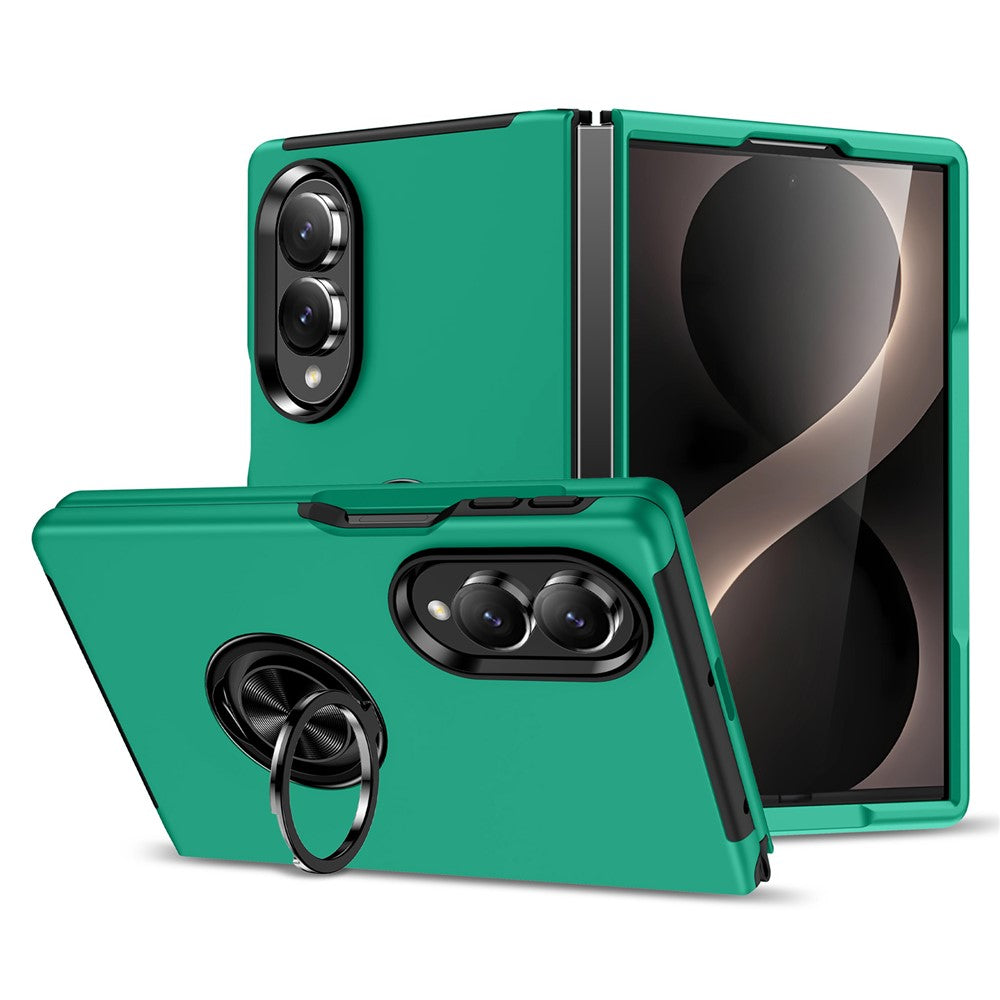 For Samsung Galaxy Z Fold8 Case PC + TPU Phone Cover with Rotatable Ring Holder