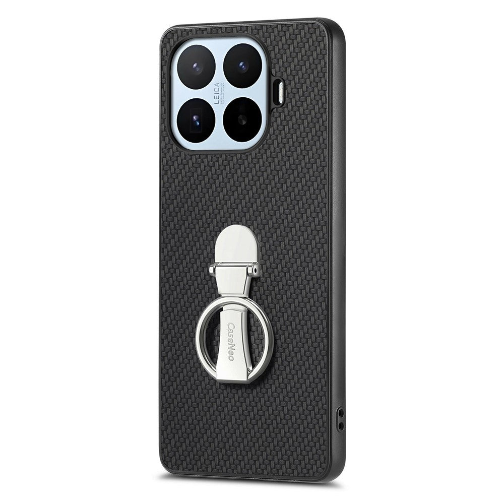 Xiaomi 17T – Handyhülle aus Carbonfaser, gehärtetem Glas und TPU, mit Ständer, mit Displayschutz, stoßfest