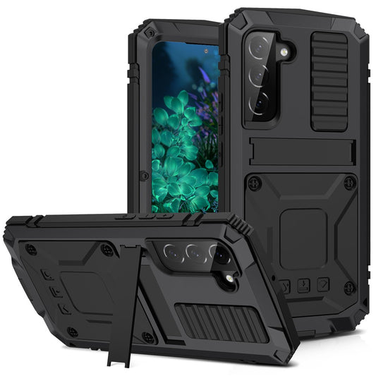 Galaxy S23 Plus Schutzhülle – Stoßfest, staubdicht, mit gehärtetem Glas & Ständer