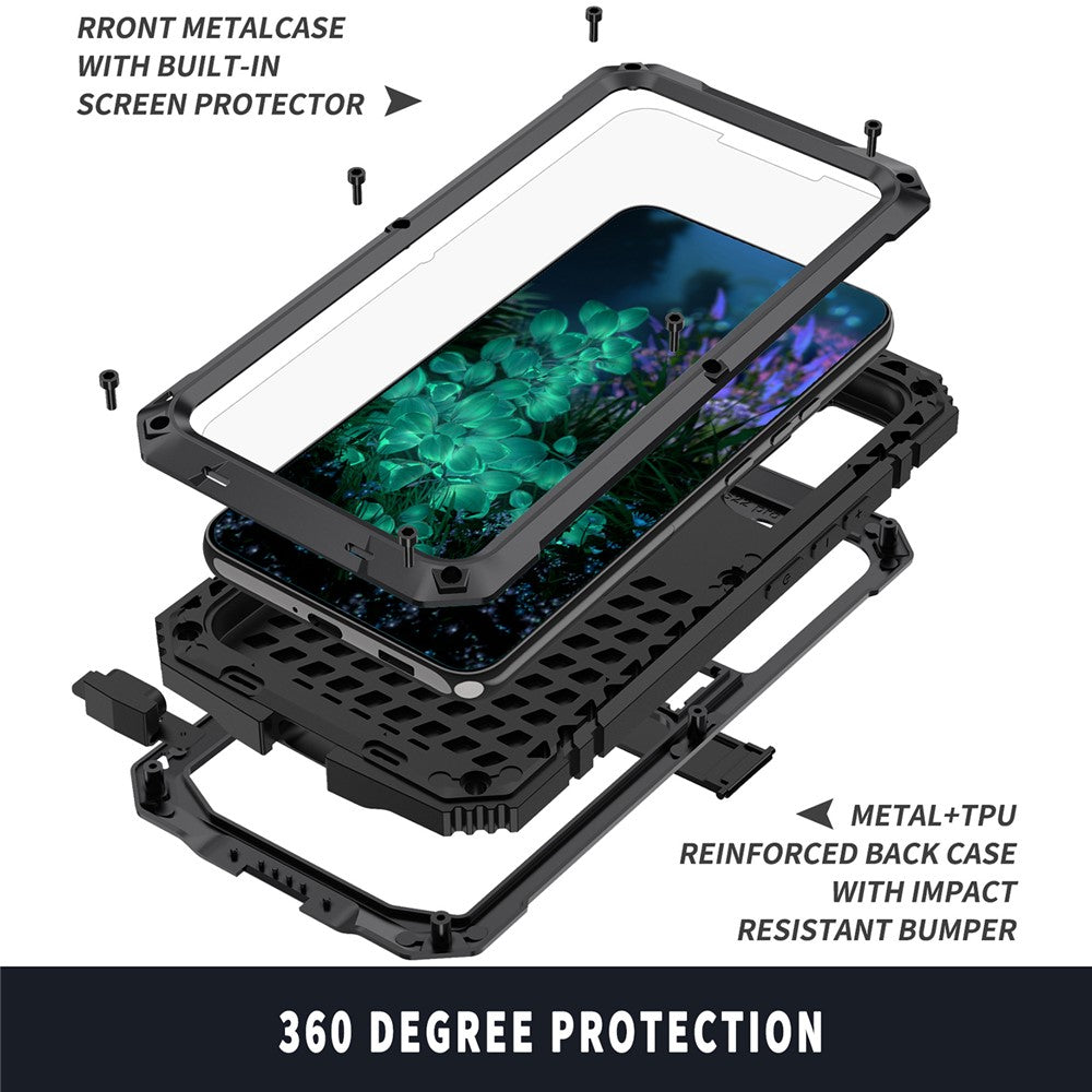 Galaxy S23 Plus Schutzhülle – Stoßfest, staubdicht, mit gehärtetem Glas & Ständer