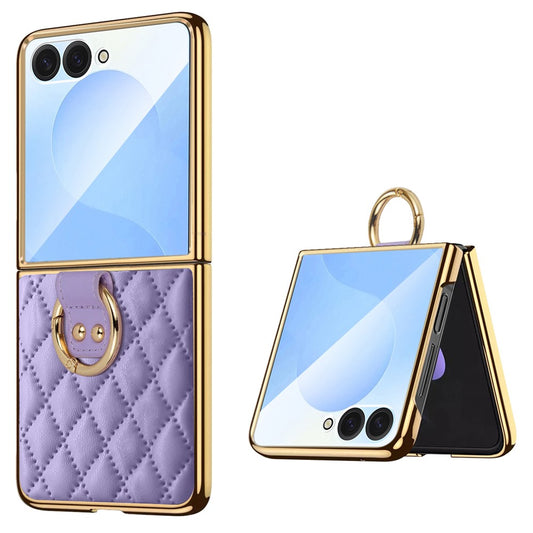 Galaxy Z Flip8 – Handyhülle aus Kunststoff, PU-Leder und gehärtetem Glas, mit Displayschutz