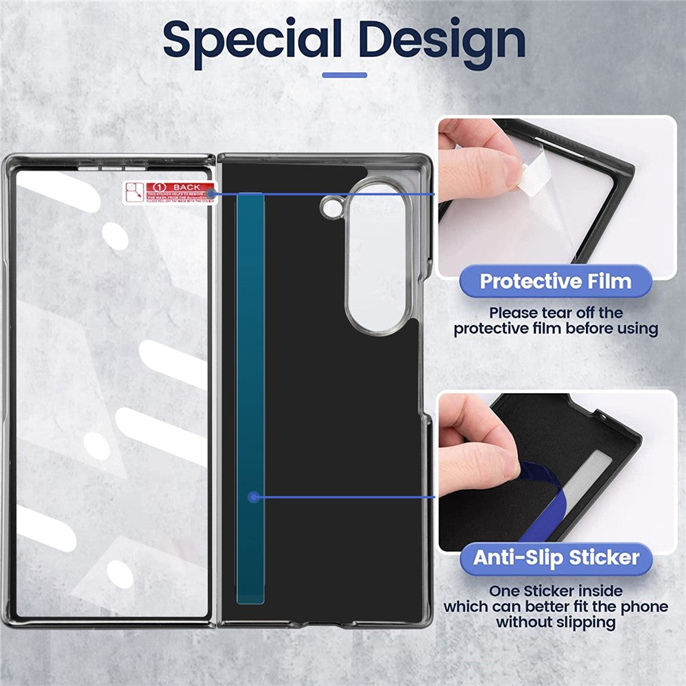 For Samsung Galaxy Z Fold8 Ultra Case Rhombus Grid Phone Cover with Tempered Glass Film