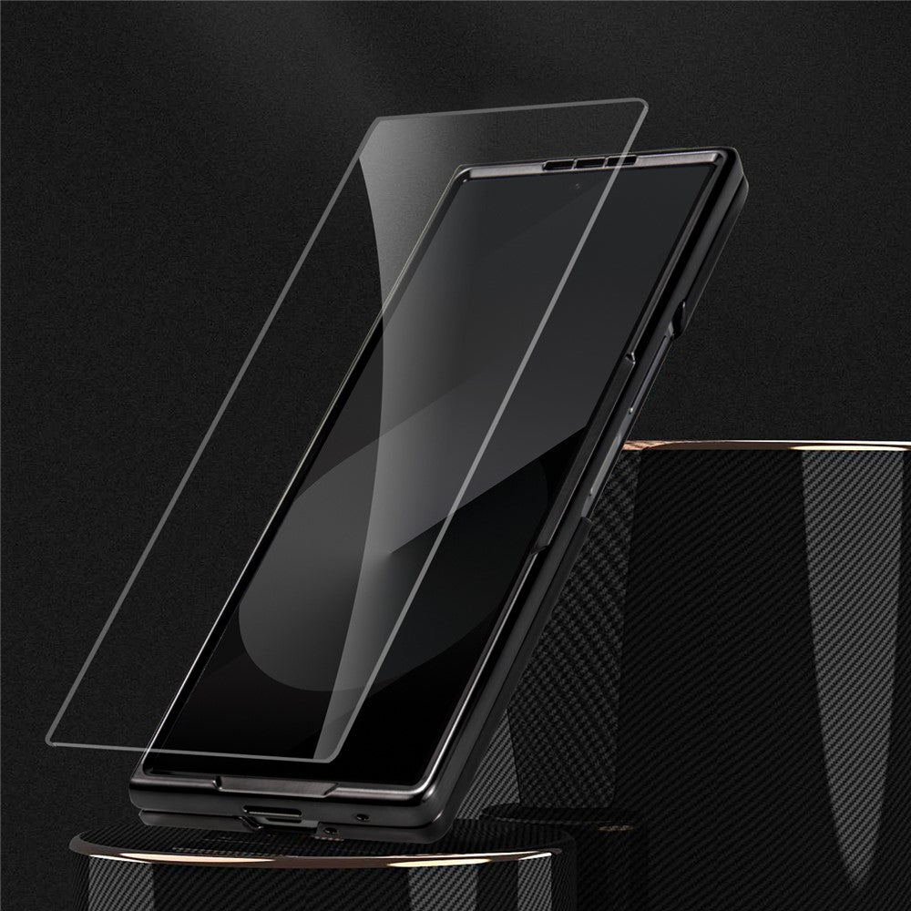 For Samsung Galaxy Z Fold8 Ultra Case Rhombus Grid Phone Cover with Tempered Glass Film