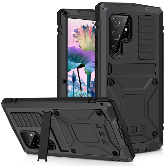 Galaxy S23 Ultra Schutzhülle – Stoßfest, staubdicht, mit gehärtetem Glas & Ständer