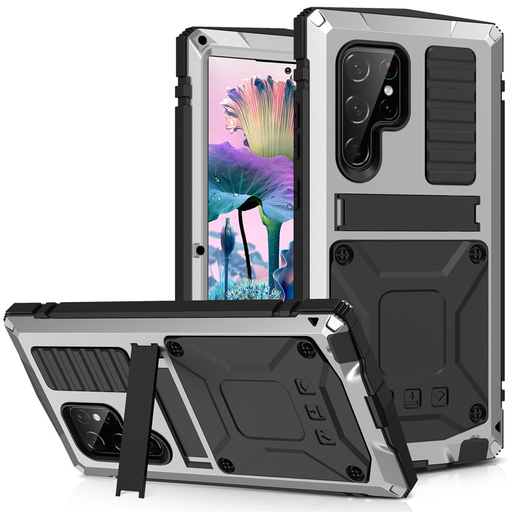 Galaxy S23 Ultra Schutzhülle – Stoßfest, staubdicht, mit gehärtetem Glas & Ständer