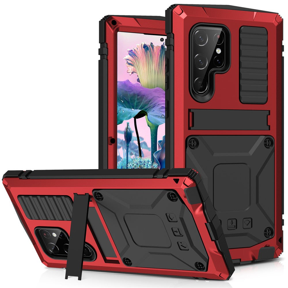Galaxy S23 Ultra Schutzhülle – Stoßfest, staubdicht, mit gehärtetem Glas & Ständer