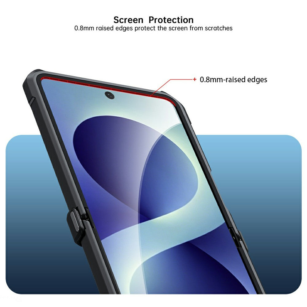 XUNDD for Samsung Galaxy Z Flip8 Case Magnetic Rotating Kickstand PC + TPU Folding Hinge Shockproof Phone Cover
