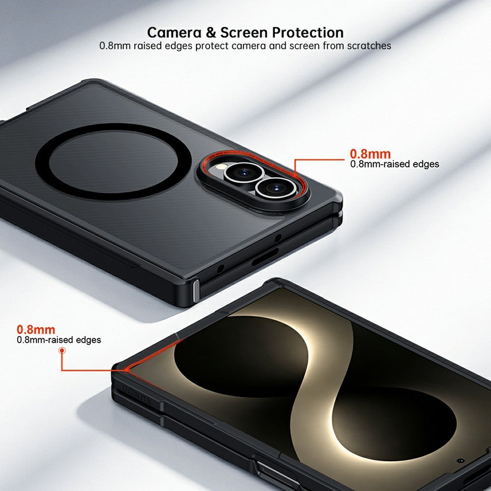 For Samsung Galaxy Z Fold8 Magnetic Case TPU + PC Folding Hinge Shockproof Phone Cover