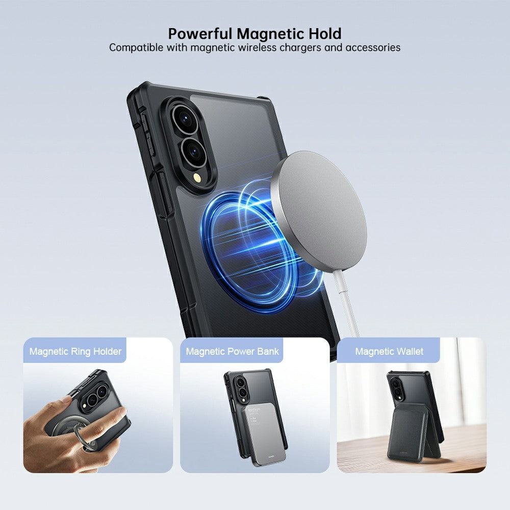 For Samsung Galaxy Z Fold8 Magnetic Case TPU + PC Folding Hinge Shockproof Phone Cover