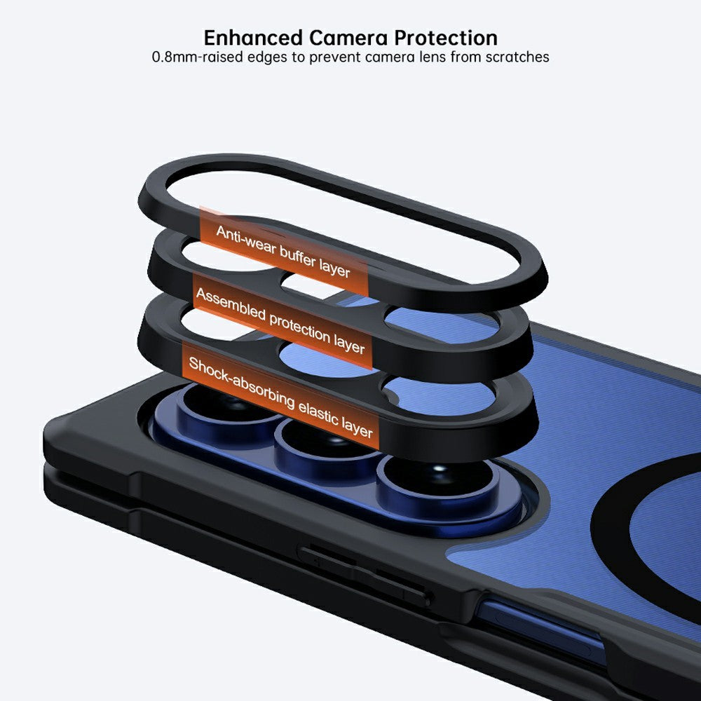 For Samsung Galaxy Z Fold8 Ultra Magnetic Case TPU + PC Folding Hinge Shockproof Phone Cover
