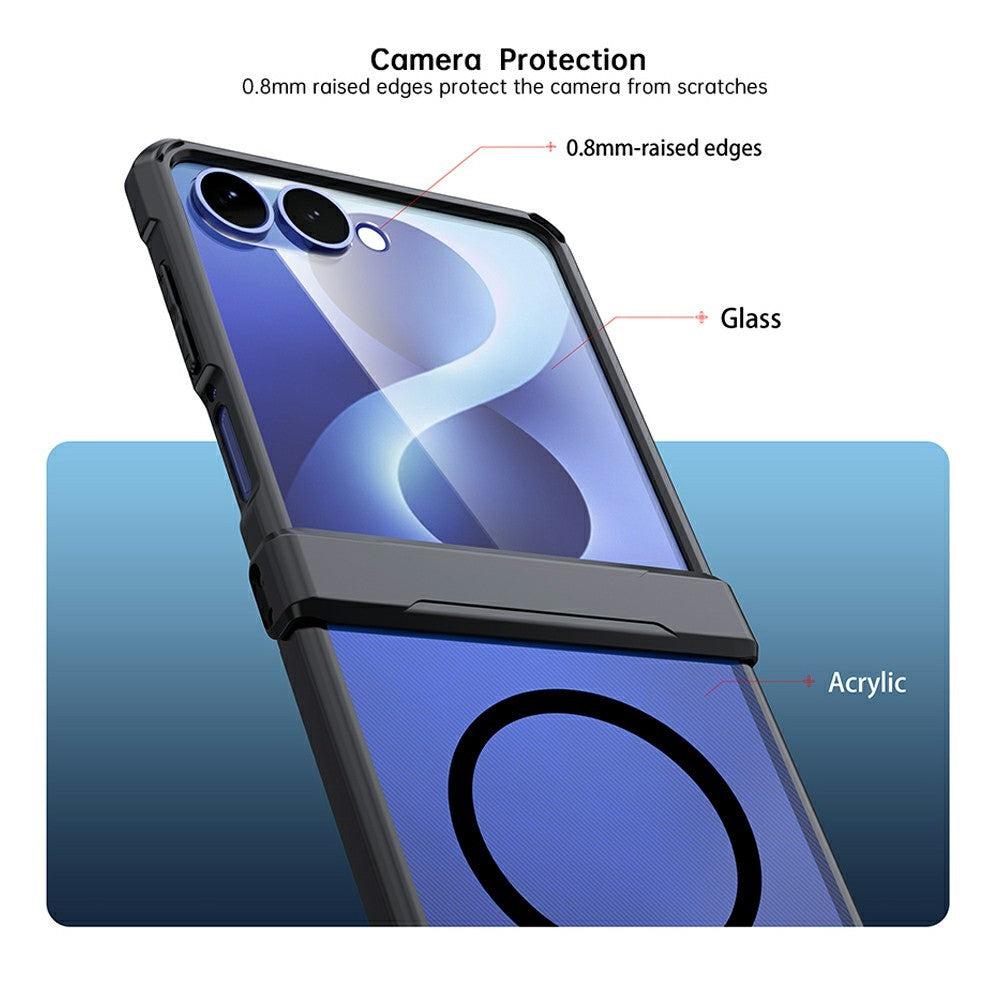 For Samsung Galaxy Z Flip8 Magnetic Case TPU + PC Folding Hinge Shockproof Phone Cover