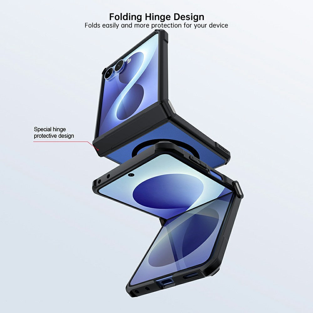 For Samsung Galaxy Z Flip8 Magnetic Case TPU + PC Folding Hinge Shockproof Phone Cover