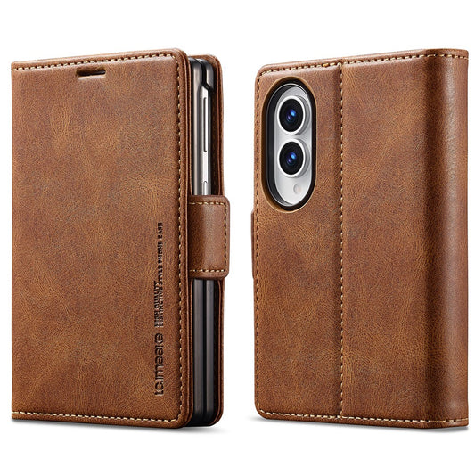 Galaxy Z Fold8 – Wallet-Handyhülle aus Kunststoff und PU-Leder, mit Ständer, mit Kartenfach, mit RFID-Schutz