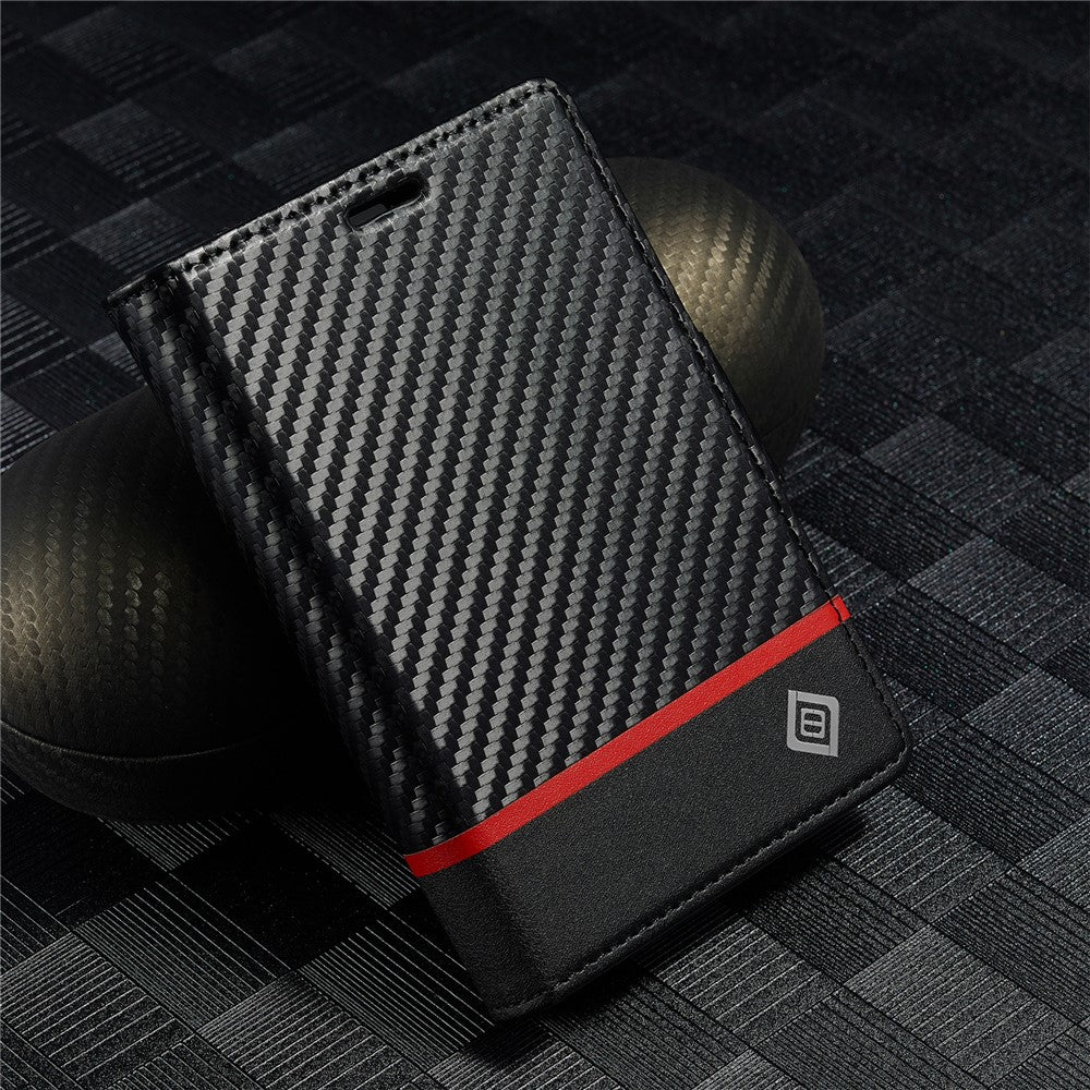 LC.IMEEKE Wallet Case for Samsung Galaxy Z Fold8 Carbon Fiber Texture Leather Phone Cover