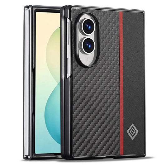 Galaxy Z Fold8 – Handyhülle aus EVA, PU-Leder und TPU, in Carbonfaser-Optik