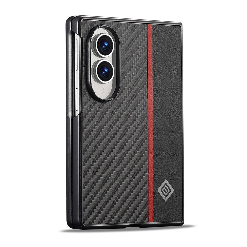 LC.IMEEKE For Samsung Galaxy Z Fold8 Case Carbon Fiber Texture Leather + TPU + EVA Phone Cover