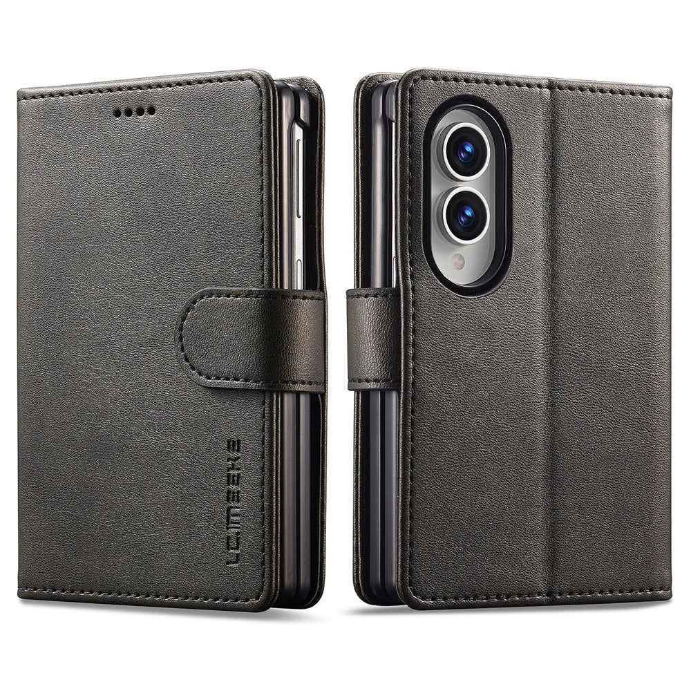 LC.IMEEKE for Samsung Galaxy Z Fold8 Case Wallet Calf Texture Leather Phone Cover