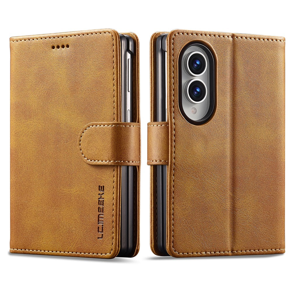 LC.IMEEKE for Samsung Galaxy Z Fold8 Case Wallet Calf Texture Leather Phone Cover