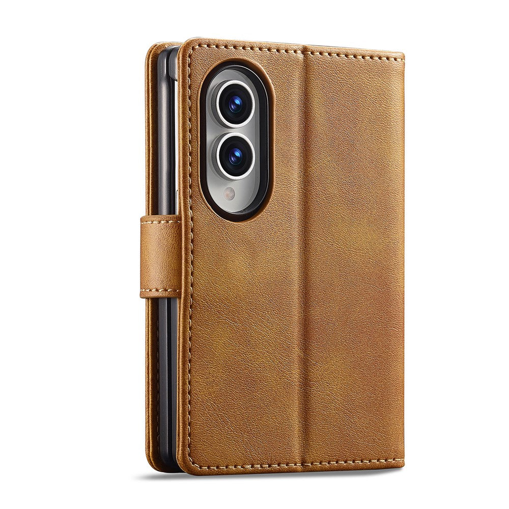 LC.IMEEKE for Samsung Galaxy Z Fold8 Case Wallet Calf Texture Leather Phone Cover