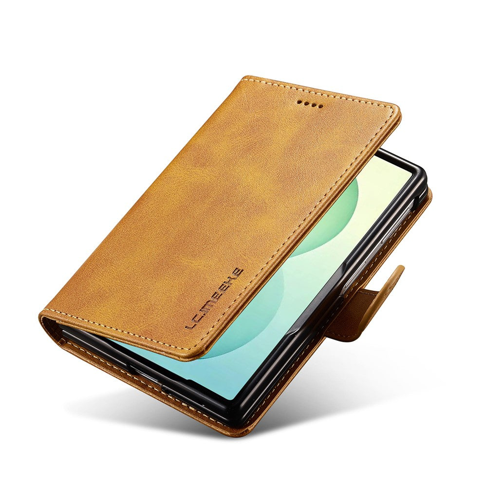 LC.IMEEKE for Samsung Galaxy Z Fold8 Case Wallet Calf Texture Leather Phone Cover