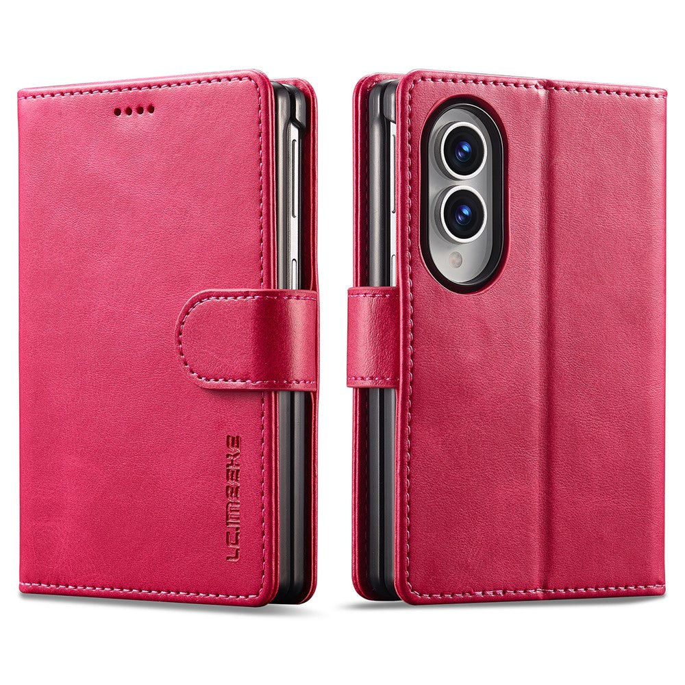 LC.IMEEKE for Samsung Galaxy Z Fold8 Case Wallet Calf Texture Leather Phone Cover