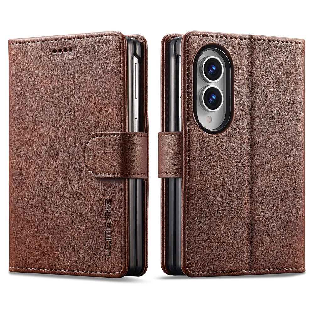 LC.IMEEKE for Samsung Galaxy Z Fold8 Case Wallet Calf Texture Leather Phone Cover