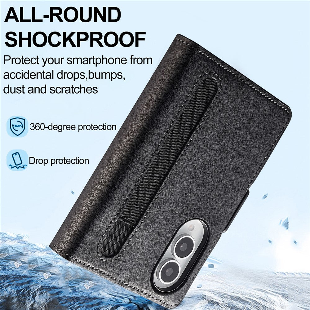 LC.IMEEKE L1 Series for Samsung Galaxy Z Fold8 Case PU Leather Wallet Stand Protective Phone Cover