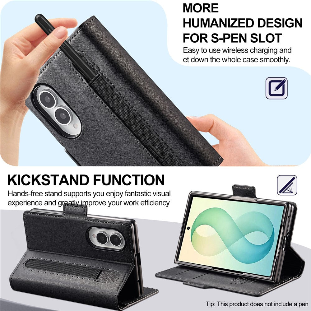 LC.IMEEKE L1 Series for Samsung Galaxy Z Fold8 Case PU Leather Wallet Stand Protective Phone Cover