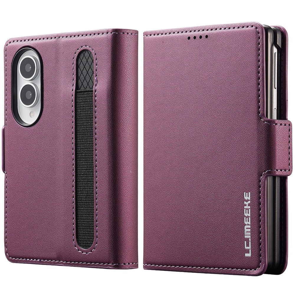 LC.IMEEKE L1 Series for Samsung Galaxy Z Fold8 Case PU Leather Wallet Stand Protective Phone Cover