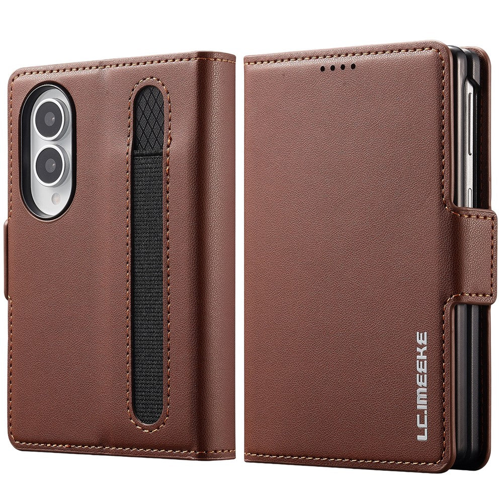 LC.IMEEKE L1 Series for Samsung Galaxy Z Fold8 Case PU Leather Wallet Stand Protective Phone Cover