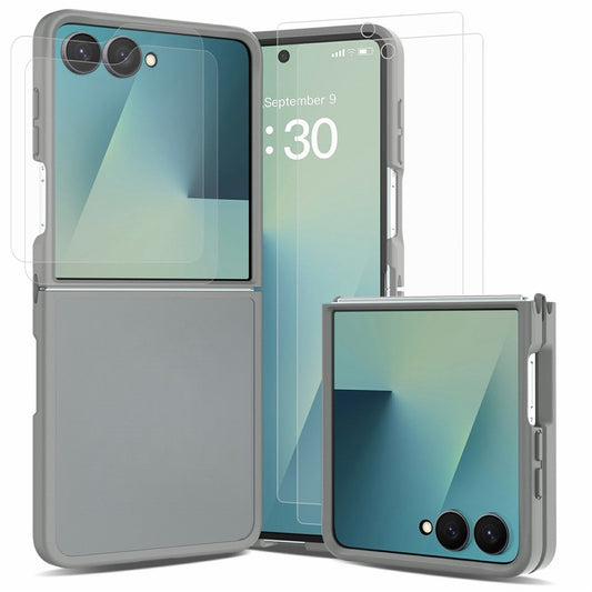 Galaxy Z Flip8 – Handyhülle aus Acryl, PET, gehärtetem Glas und TPU, mit Displayschutz, mit Soft-Touch-Oberfläche