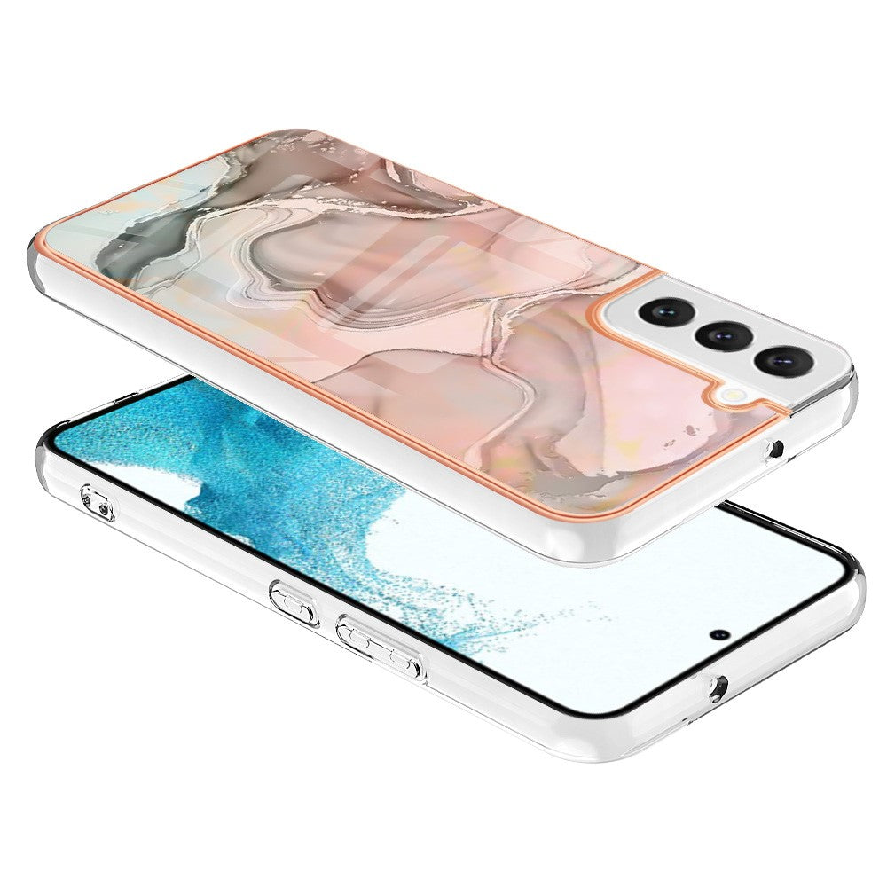 Galaxy S23 Schutzhülle – Mit Marmormuster 2,0 mm Galvanik-Rückseite
