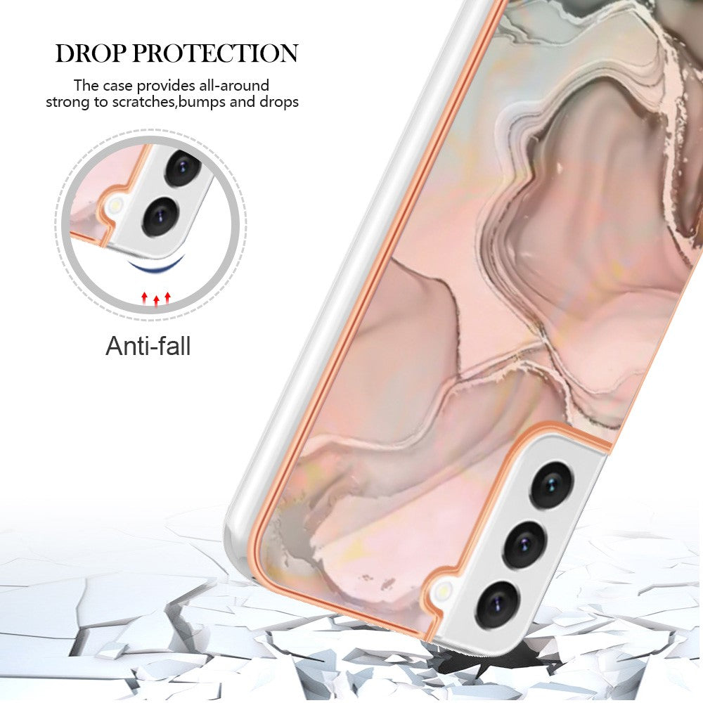 Galaxy S23 Schutzhülle – Mit Marmormuster 2,0 mm Galvanik-Rückseite