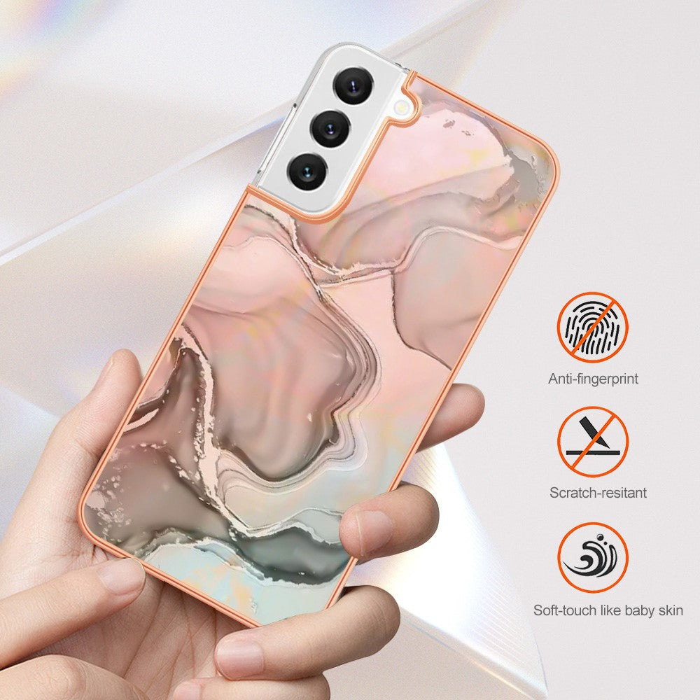 Galaxy S23 Schutzhülle – Mit Marmormuster 2,0 mm Galvanik-Rückseite