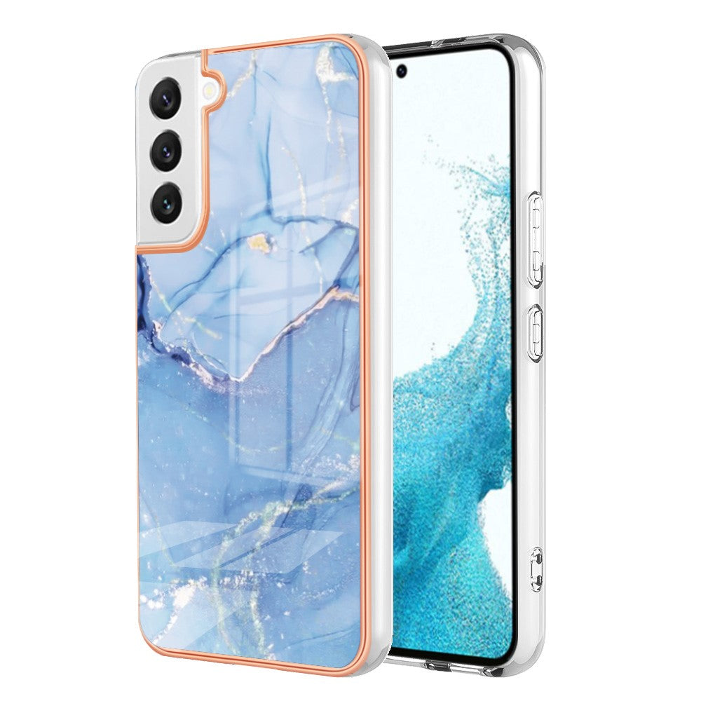 Galaxy S23 Schutzhülle – Mit Marmormuster 2,0 mm Galvanik-Rückseite