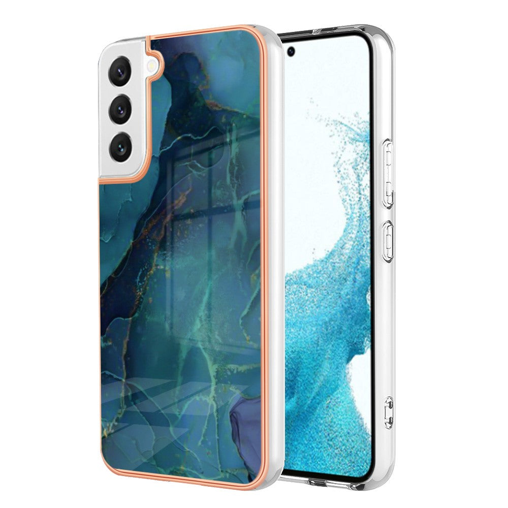 Galaxy S23 Schutzhülle – Mit Marmormuster 2,0 mm Galvanik-Rückseite