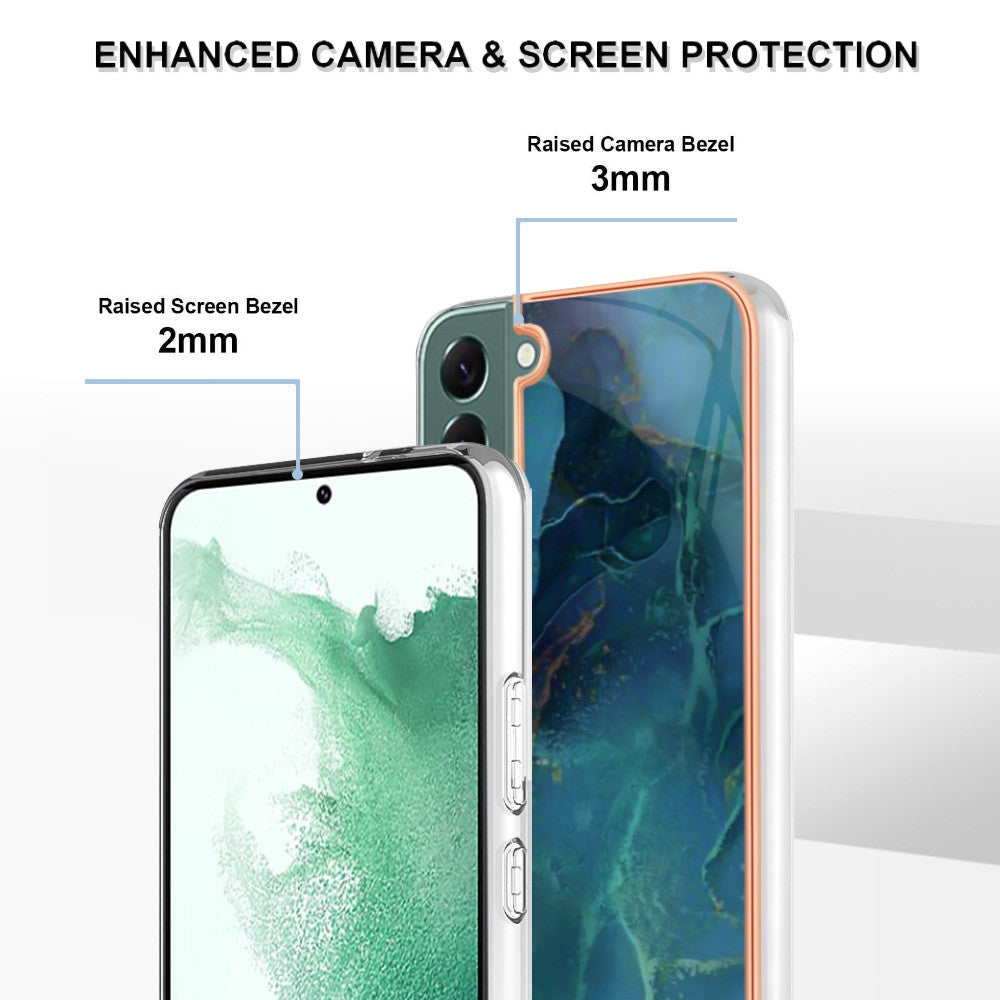 Galaxy S23 Plus Schutzhülle – Mit Marmormuster 2,0 mm Galvanik-Rückseite