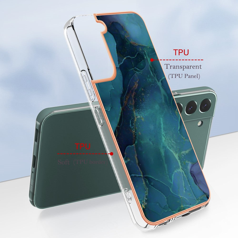 Galaxy S23 Plus Schutzhülle – Mit Marmormuster 2,0 mm Galvanik-Rückseite
