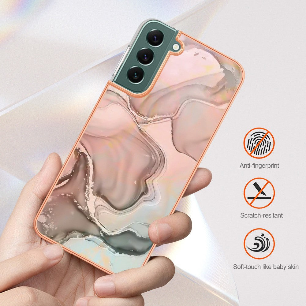 Galaxy S23 Plus Schutzhülle – Mit Marmormuster 2,0 mm Galvanik-Rückseite