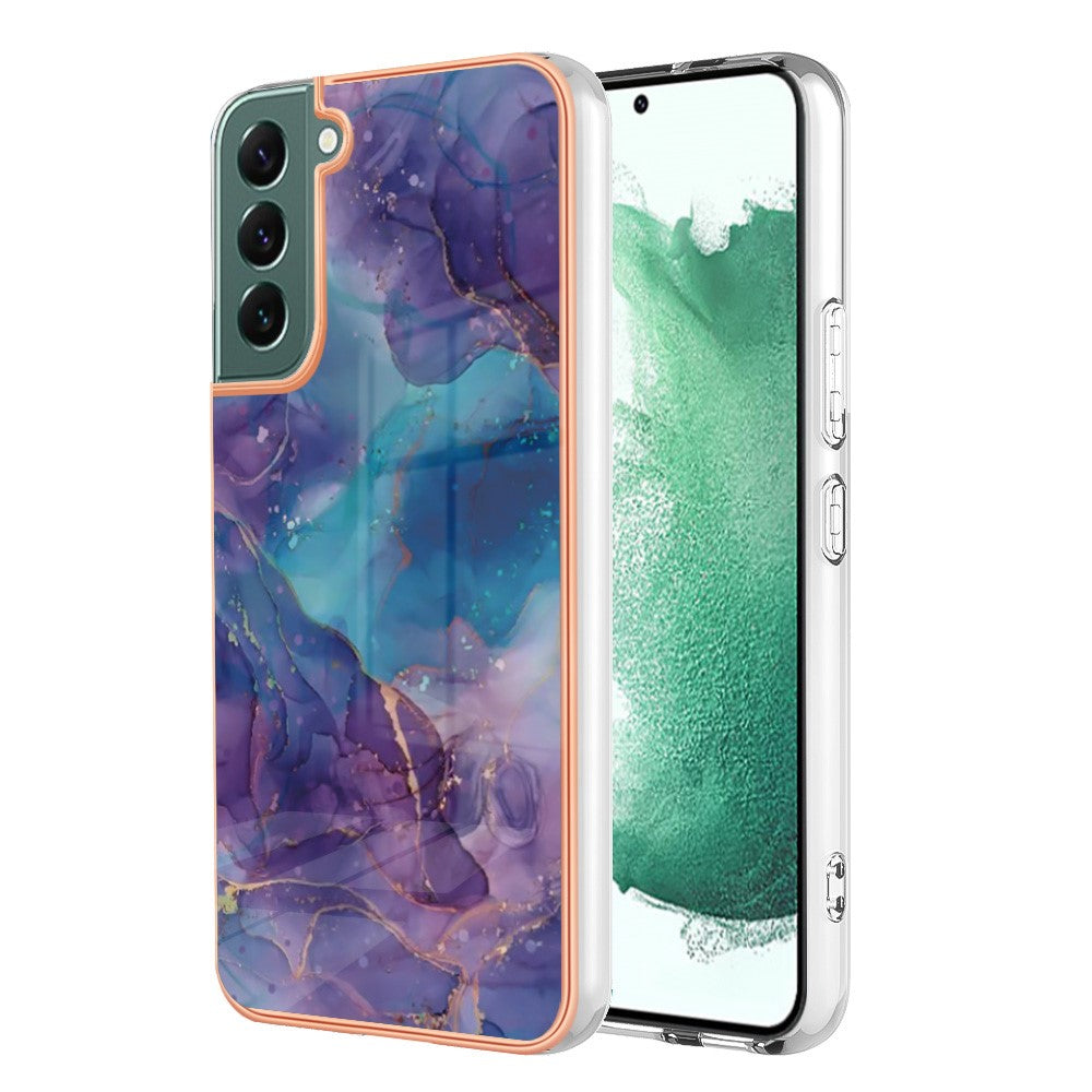 Galaxy S23 Plus Schutzhülle – Mit Marmormuster 2,0 mm Galvanik-Rückseite