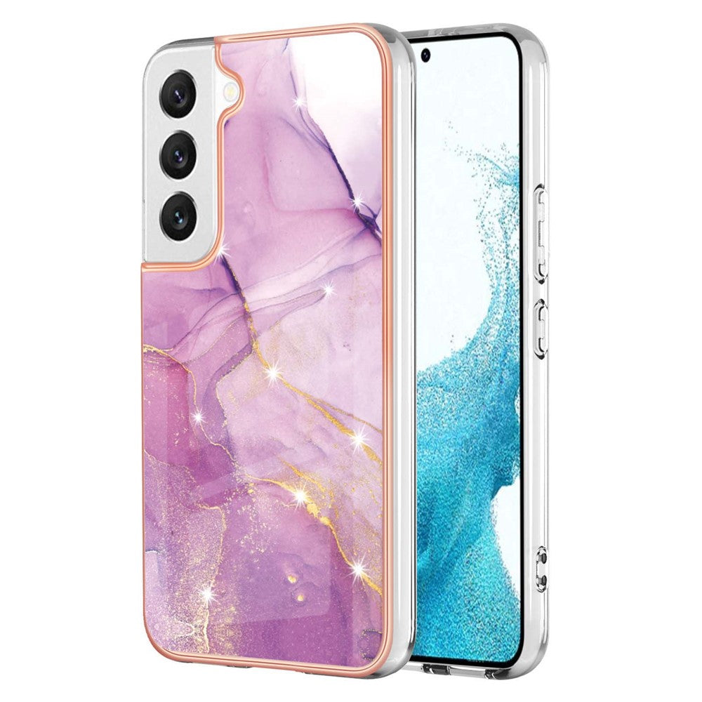 Galaxy S23 Plus Schutzhülle – Mit Marmormuster 2,0 mm Galvanik-Rückseite